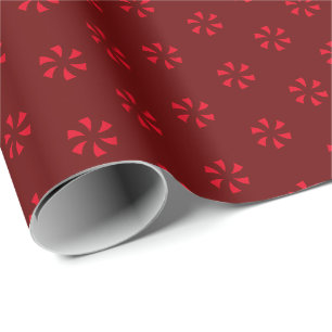Papel De Regalo Flores de vino burdeos granate modernas copos de n