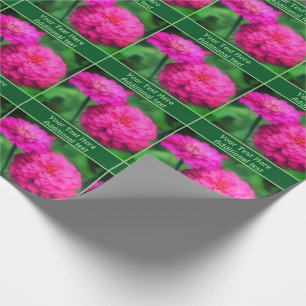 Papel De Regalo Flores de zinnia rosa personalizadas