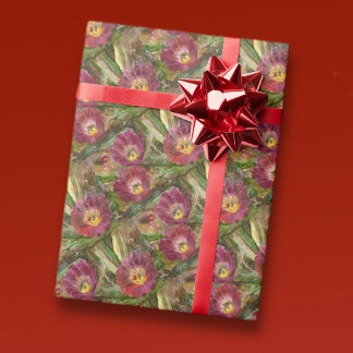 Papel De Regalo Flores del desierto rosadas de Arizona