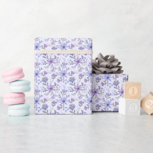 Papel De Regalo Flores deslumbrantes de mano encantadoras Rollo de