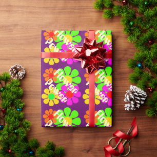 Papel De Regalo Flores eléctricas de flores de Groovy