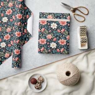Papel De Regalo Flores elegantes,
