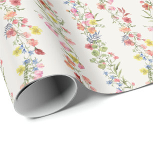 Papel De Regalo Flores elegantes y delgadas
