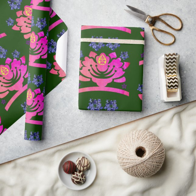 Papel De Regalo flores fantásticas (Artesanía)