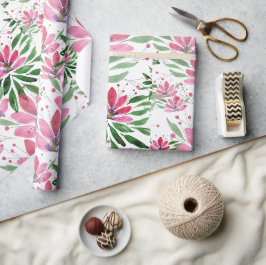 Papel De Regalo Flores florecen obras de arte originales acuarela
