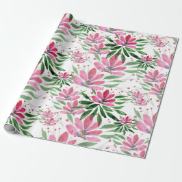 Papel De Regalo Flores florecen obras de arte originales acuarela