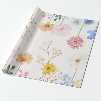 Papel De Regalo Flores florecientes
