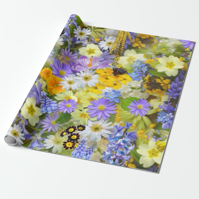 Papel De Regalo Flores, flores, flores (Desenrollado)