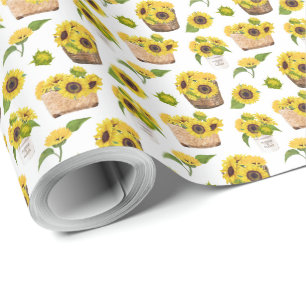Papel De Regalo Flores floridas giratorias adorables