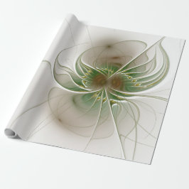Papel De Regalo Flores fractales de fantasía suaves y tiernas