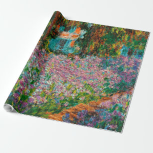 Papel De Regalo Flores Giverny del Irises Monet Garden