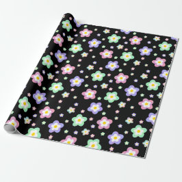 Papel De Regalo Flores hippie retro