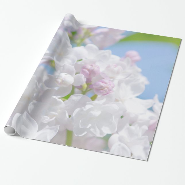 Papel De Regalo Flores Lilac (Desenrollado)