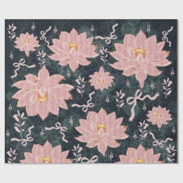 Papel De Regalo Flores mágicas con diseño de purpurina