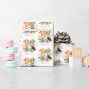 Papel De Regalo Flores Mágicas Escudo de HOGWARTS™