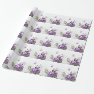 Papel De Regalo Flores mezcladas con antecedentes musicales antigu
