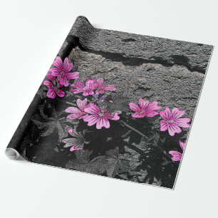 Papel De Regalo Flores moradas