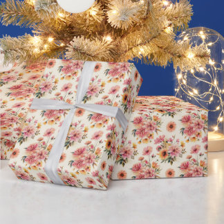 Papel De Regalo Flores otoñales