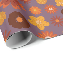 Papel De Regalo Flores otoñales y Boda sin problemas de flores oto