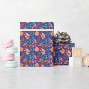 Papel De Regalo Flores Pastel de Moda