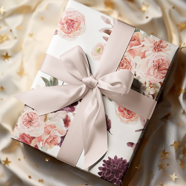 Papel De Regalo Flores pasteles modernas y regalo personalizado de (Subido por el creador)