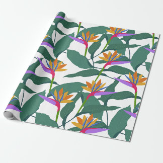 Papel De Regalo Flores Patrón de Ave del Paraíso Tropical