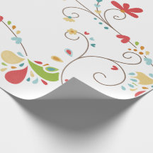 Flores Patrón de Color de Agua Fondo Personalizado