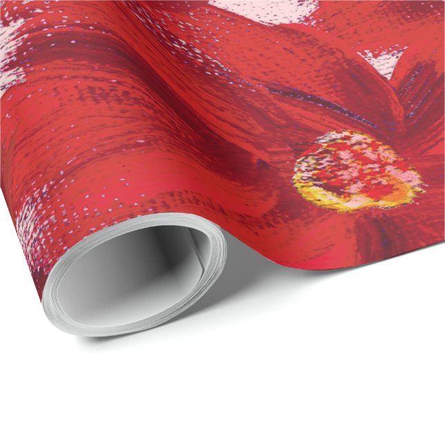 Papel De Regalo Flores Pintadas Cualquier Color (Esquina del rollo)