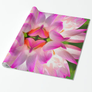 Papel De Regalo FLORES PURPLE - Arte Fractal -
