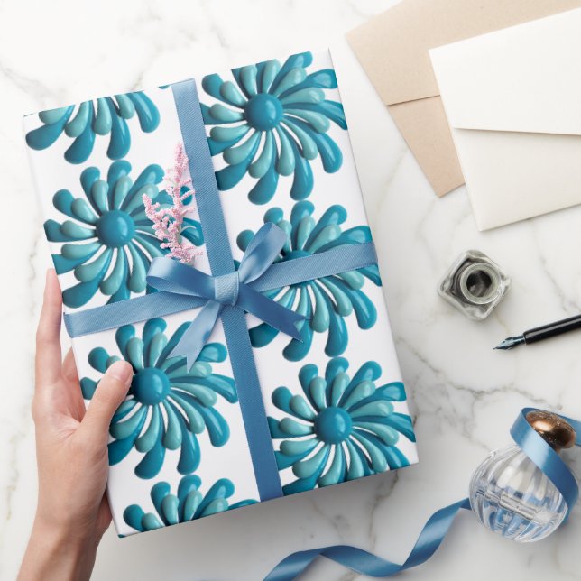 Papel De Regalo Flores Retro MOD - Jardín Floral de Primavera Vera (Regalar)