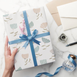 Papel De Regalo Flores Retro Pastel