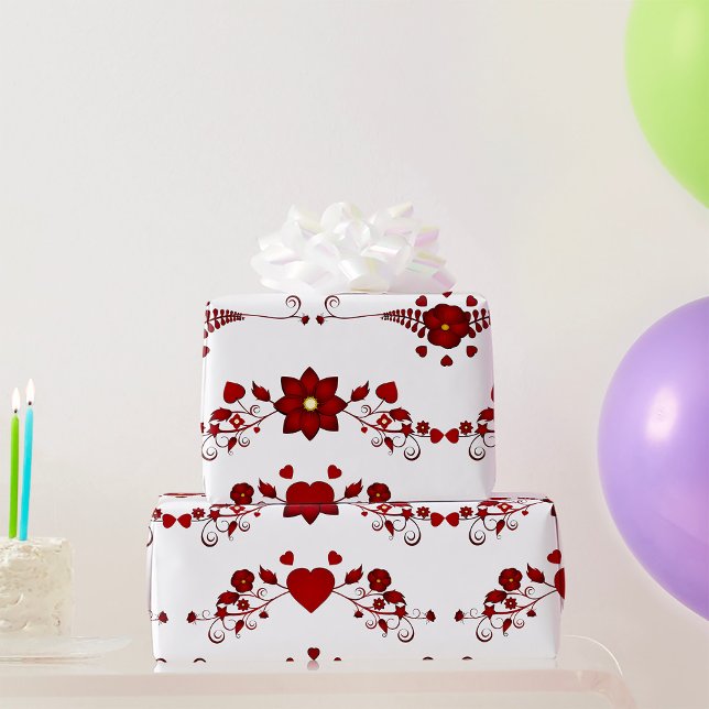 Papel De Regalo Flores Rojas (Subido por el creador)