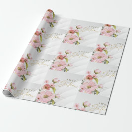 Papel De Regalo flores rosadas