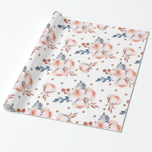 Papel De Regalo Flores rosas Rubor