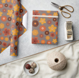 Papel De Regalo Flores Rústicas De Inspiración Caída Y Un Día De A
