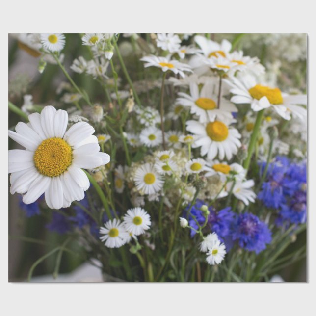 Papel De Regalo Flores salvajes (Superficie plana)
