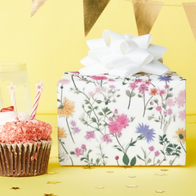 Papel De Regalo Flores salvajes de verano (Fiesta de cumpleaños )