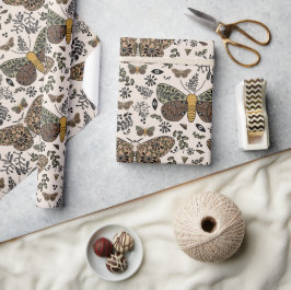 Papel De Regalo Flores silvestres bohemias modernas patrón abstrac