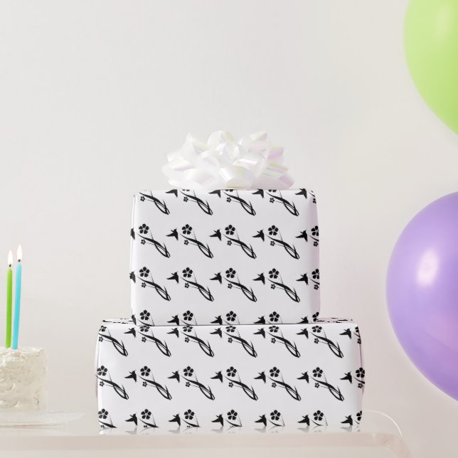Papel De Regalo Flores silvestres Colibrí Bastante Sencillo (Regalos de fiesta)