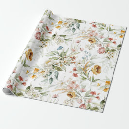 Papel De Regalo Flores silvestres de bonito Flora acuática