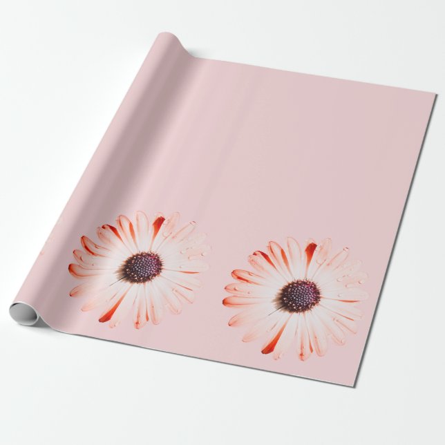 Papel De Regalo Flores Silvestres De Montana En Rosa (Desenrollado)