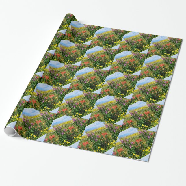 Papel De Regalo Flores silvestres de Montaña Rocosa (Desenrollado)