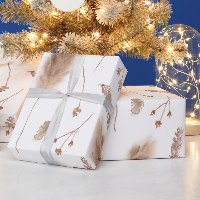 Papel De Regalo Flores silvestres de otoño boho (Vacaciones)