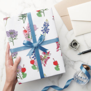 Papel De Regalo Flores silvestres de Texas