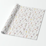 Papel De Regalo Flores Silvestres Moradas Despedida de Soltera Flo<br><div class="desc">Papel de Regalo de Despedida de Soltera con Flores Silvestres de Color Morado Claro Borde Floral Simple</div>