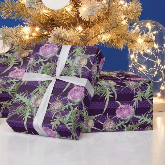 Papel De Regalo Flores silvestres violeta (Vacaciones)