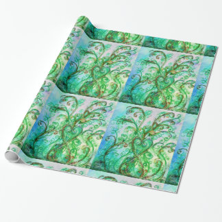 Papel De Regalo FLORES SIMILARES azul brillante azul
