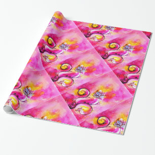 Papel De Regalo FLORES SIMILARES FLORES fucsia amarillo rosado