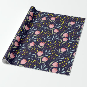Papel De Regalo Flores sin costura