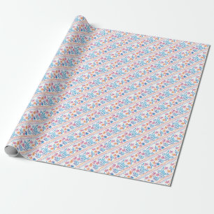 Papel De Regalo Flores tropicales dibujadas a mano, patrón de hoja